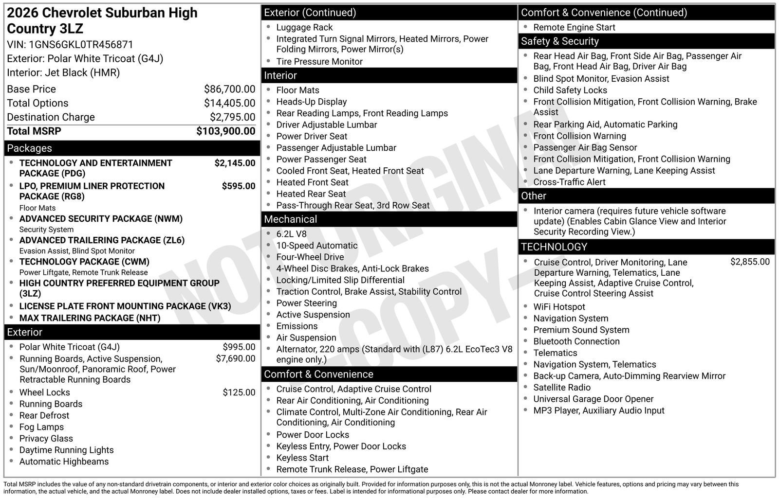 2026 Chevrolet Suburban High Country