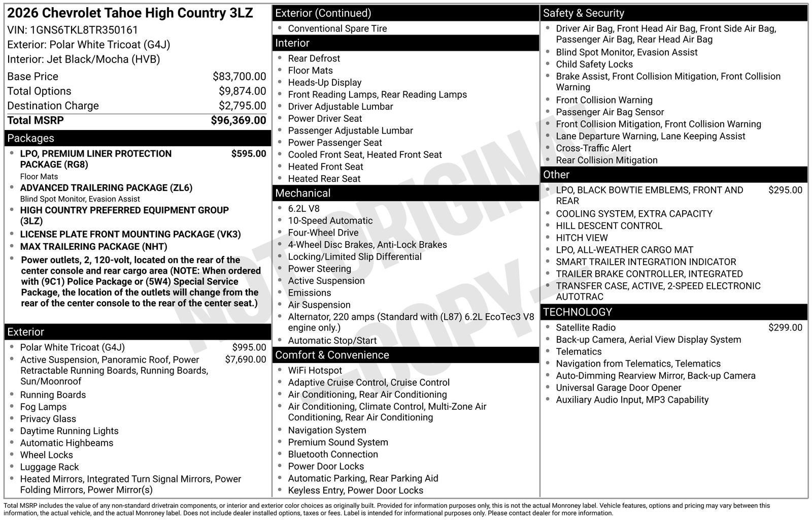 2026 Chevrolet Tahoe High Country