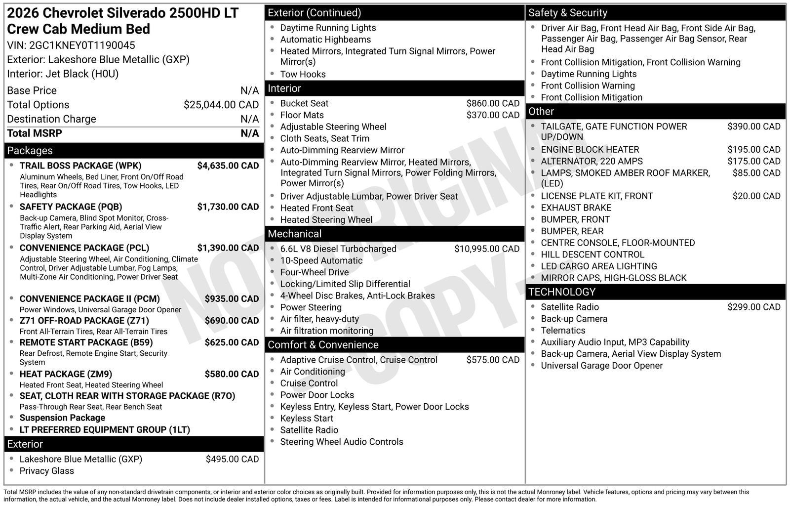 2026 Chevrolet Silverado 2500 HD LT