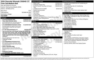 2026 Chevrolet Silverado 2500 HD LTZ