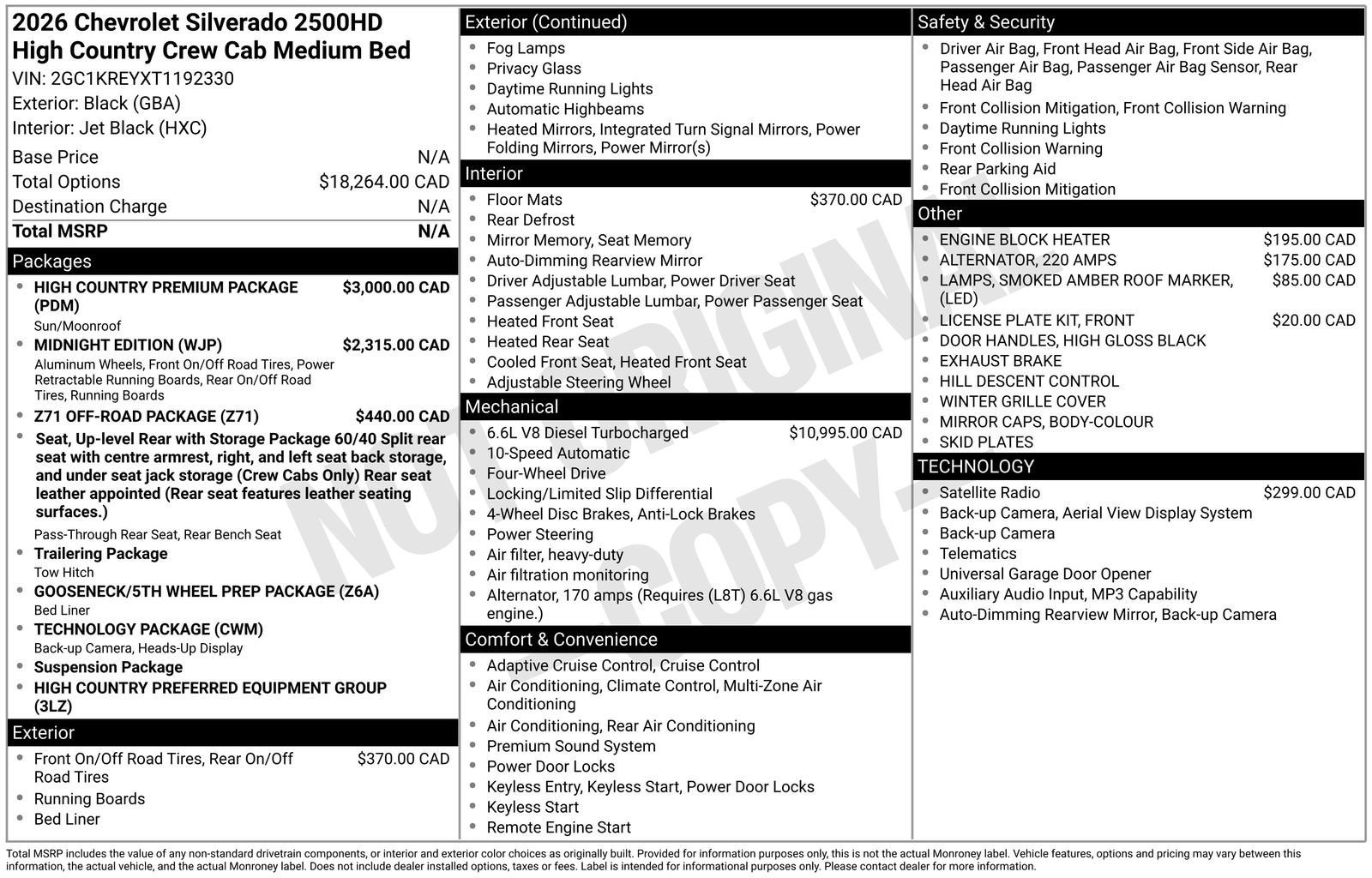 2026 Chevrolet Silverado 2500 HD High Country