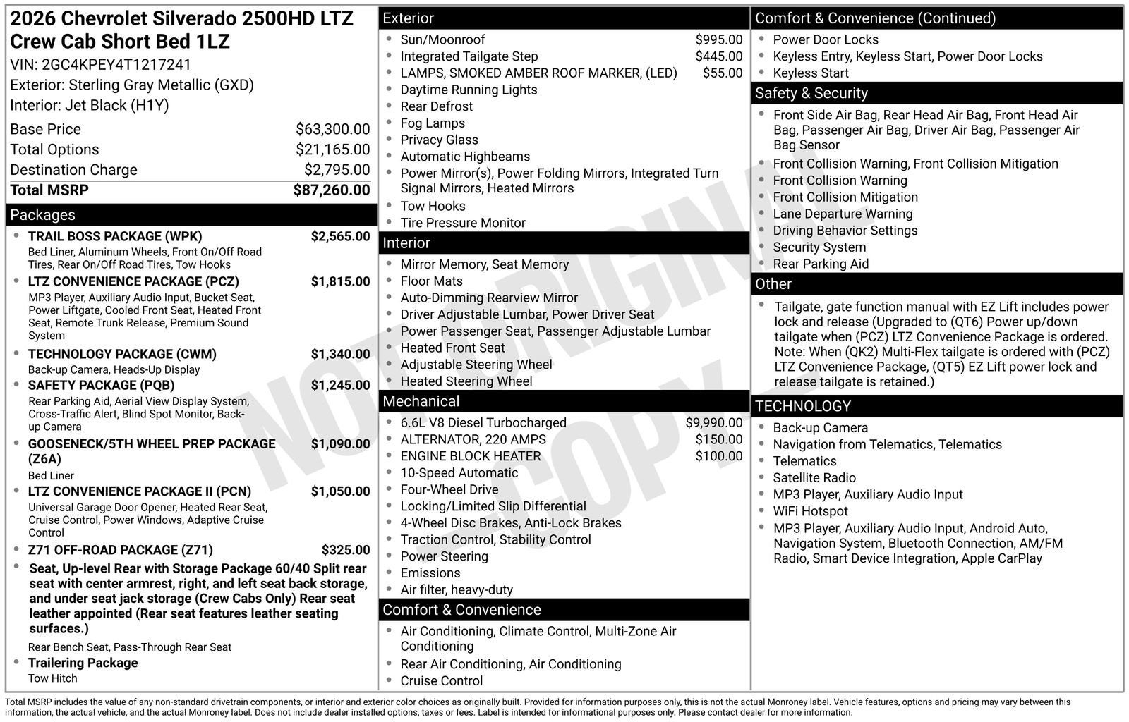 2026 Chevrolet Silverado 2500 HD LTZ