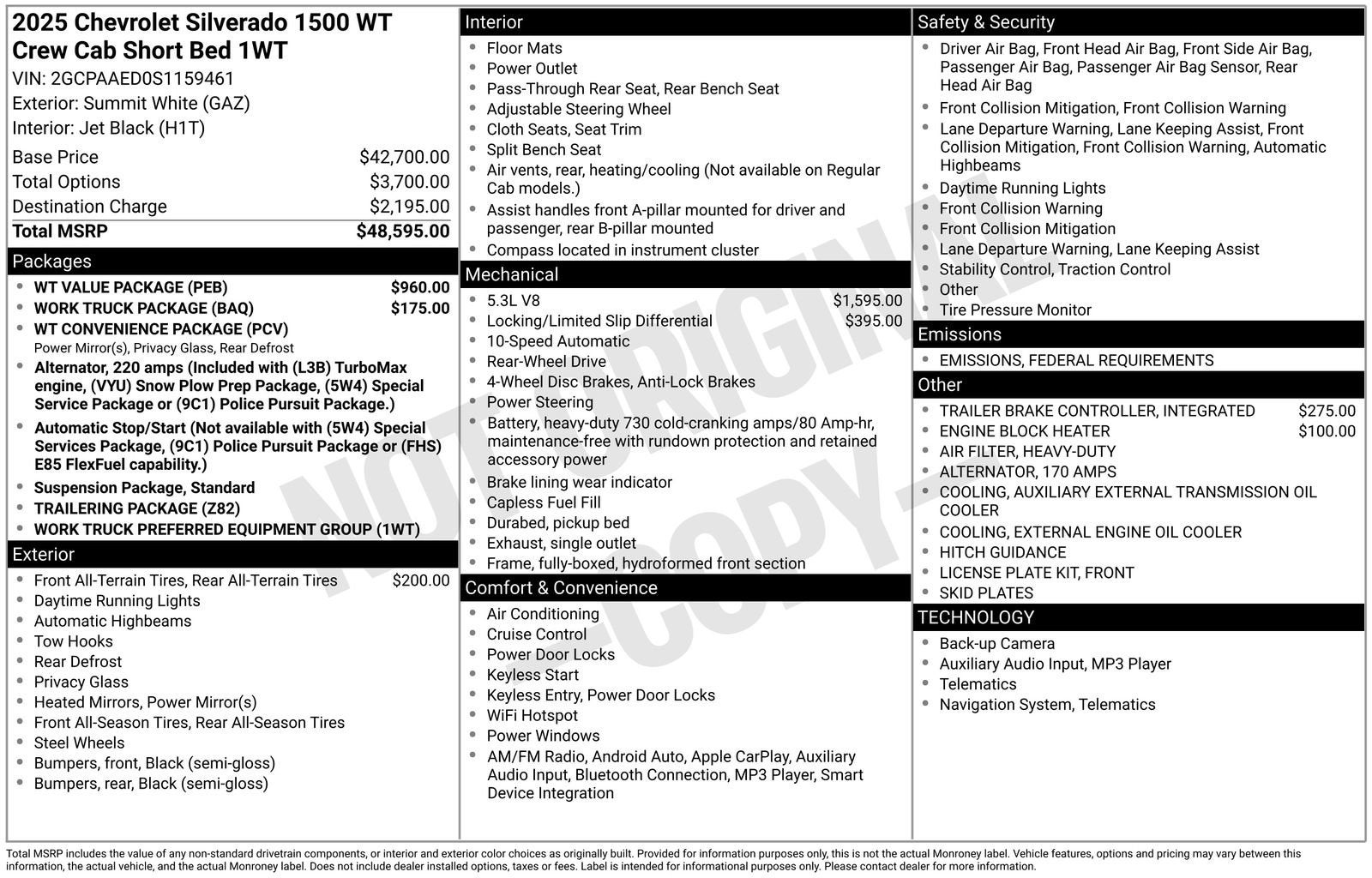 2025 Chevrolet Silverado 1500 WT