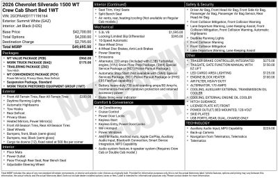 2026 Chevrolet Silverado 1500 WT