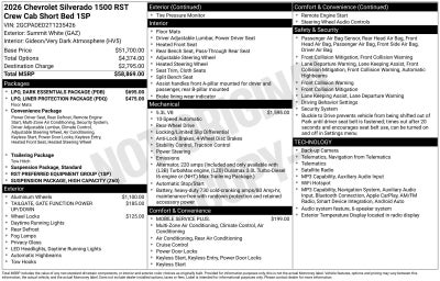 2026 Chevrolet Silverado 1500 RST