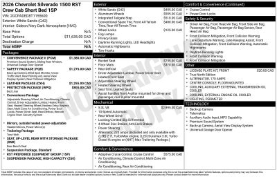2026 Chevrolet Silverado 1500 RST