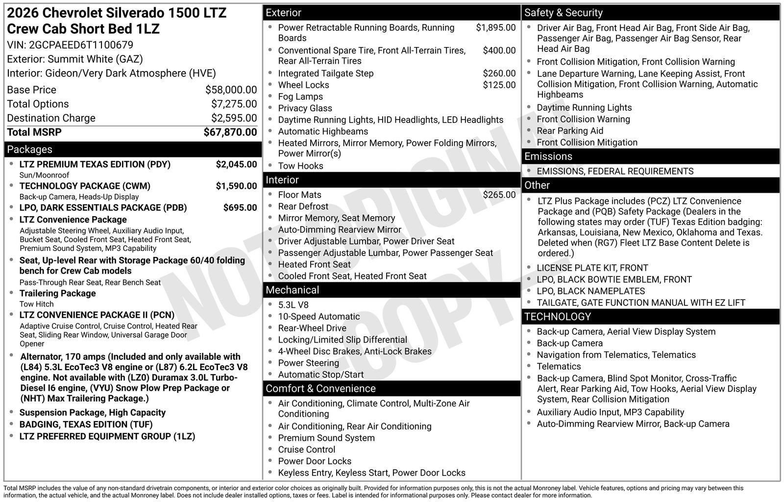 2026 Chevrolet Silverado 1500 LTZ