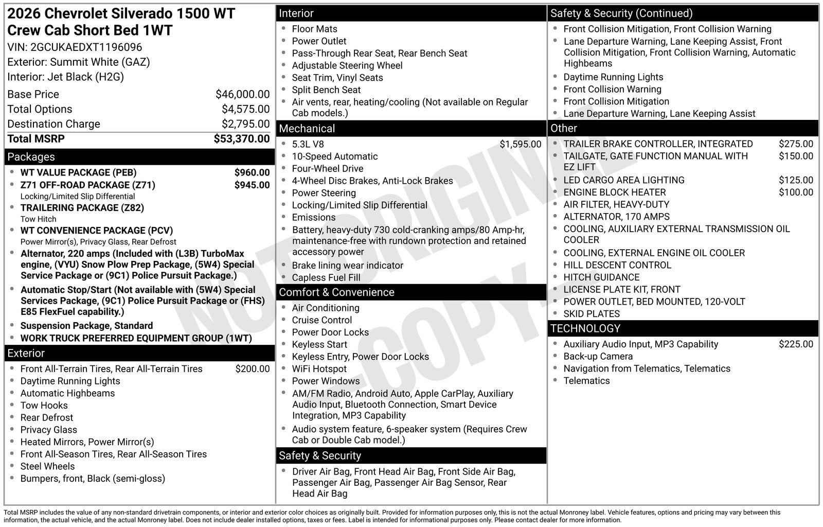 2026 Chevrolet Silverado 1500 WT