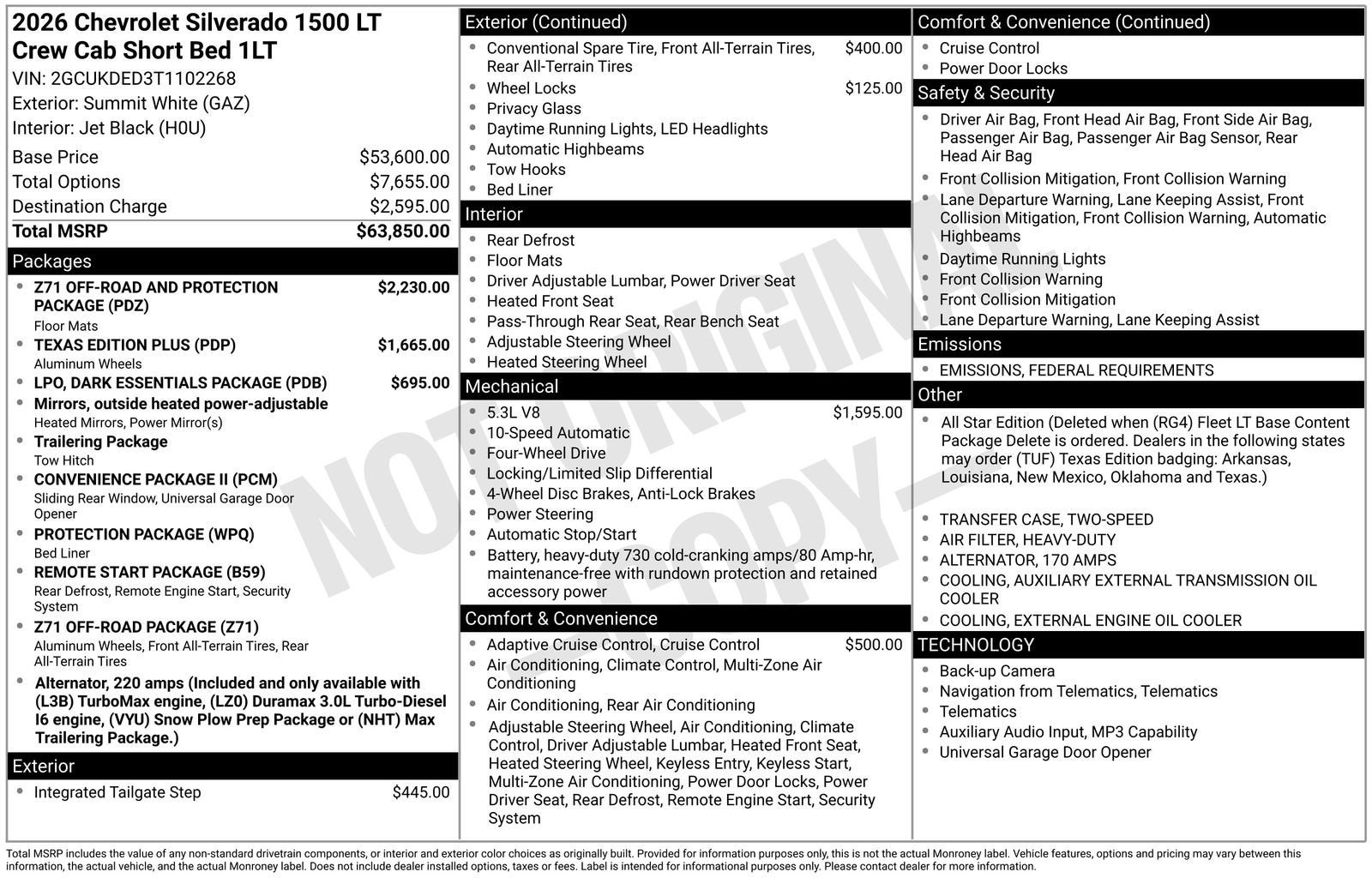 2026 Chevrolet Silverado 1500 LT