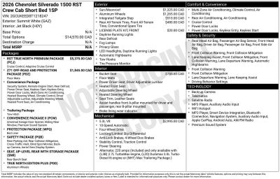 2026 Chevrolet Silverado 1500 RST