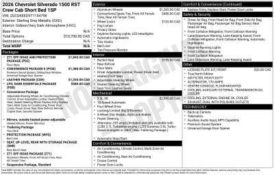 2026 Chevrolet Silverado 1500 RST