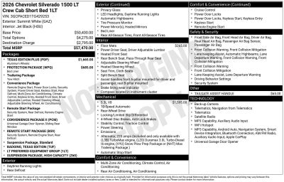 2026 Chevrolet Silverado 1500 LT