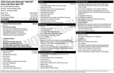 2026 Chevrolet Silverado 1500 RST