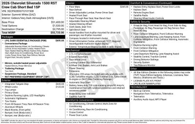 2026 Chevrolet Silverado 1500 RST