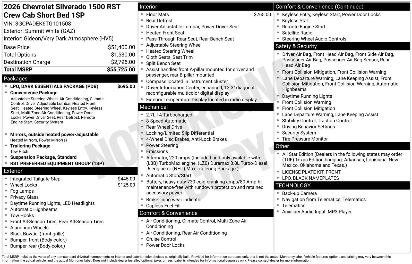 2026 Chevrolet Silverado 1500 RST
