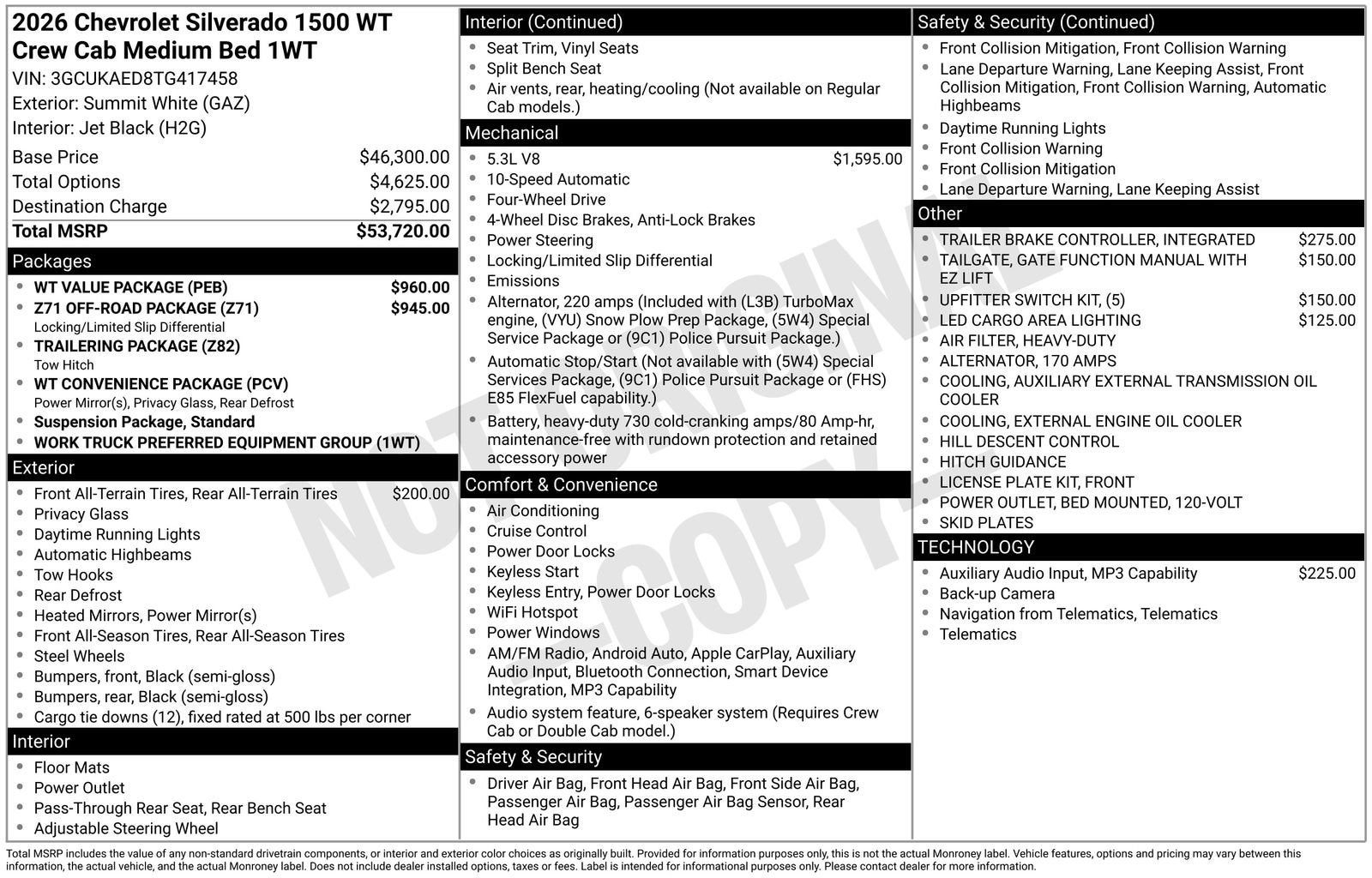 2026 Chevrolet Silverado 1500 WT