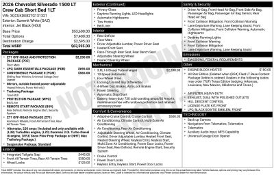 2026 Chevrolet Silverado 1500 LT