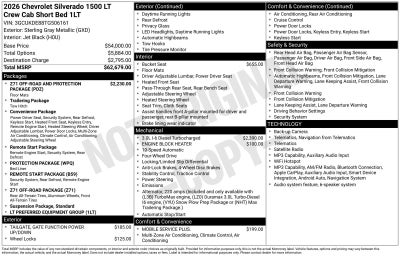 2026 Chevrolet Silverado 1500 LT