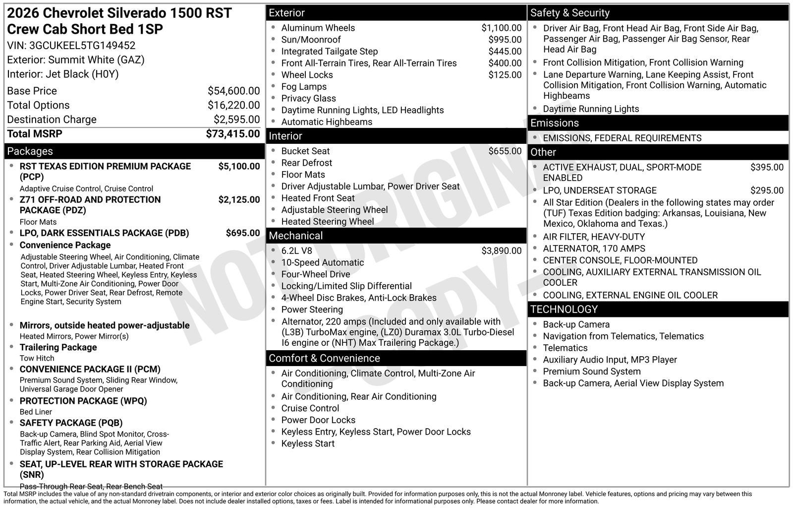 2026 Chevrolet Silverado 1500 RST