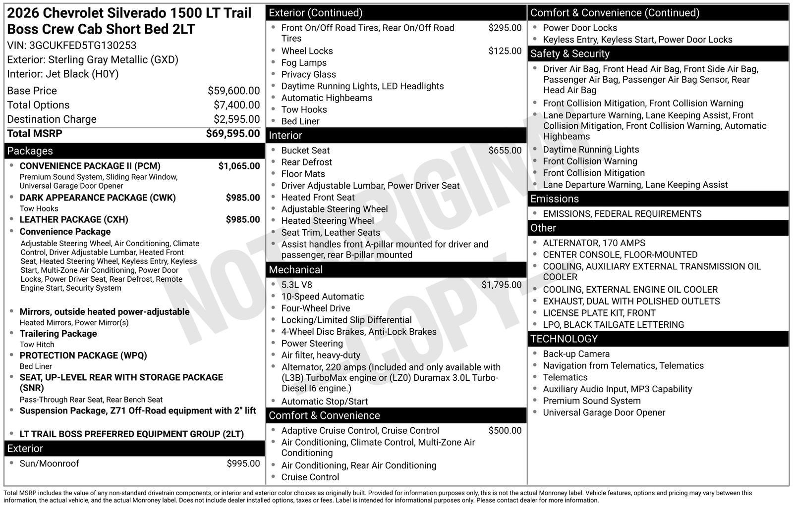 2026 Chevrolet Silverado 1500 LT Trail Boss