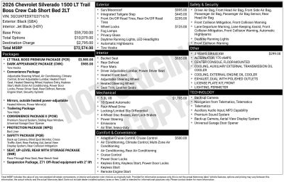2026 Chevrolet Silverado 1500 LT Trail Boss