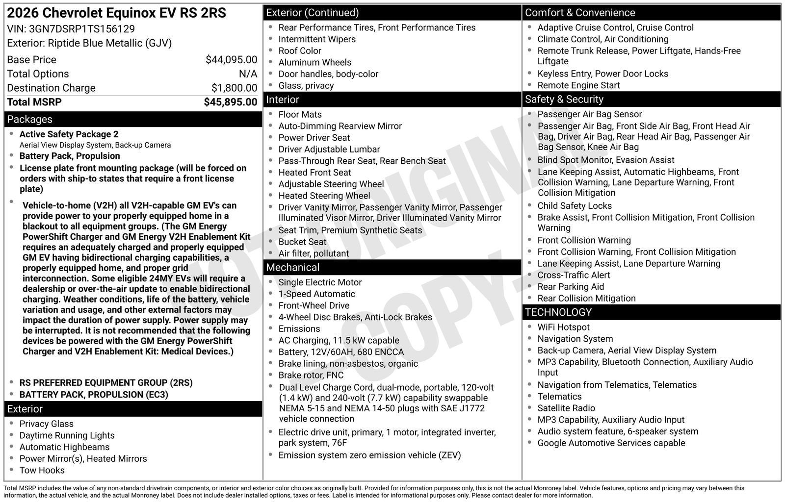 2026 Chevrolet Equinox EV RS
