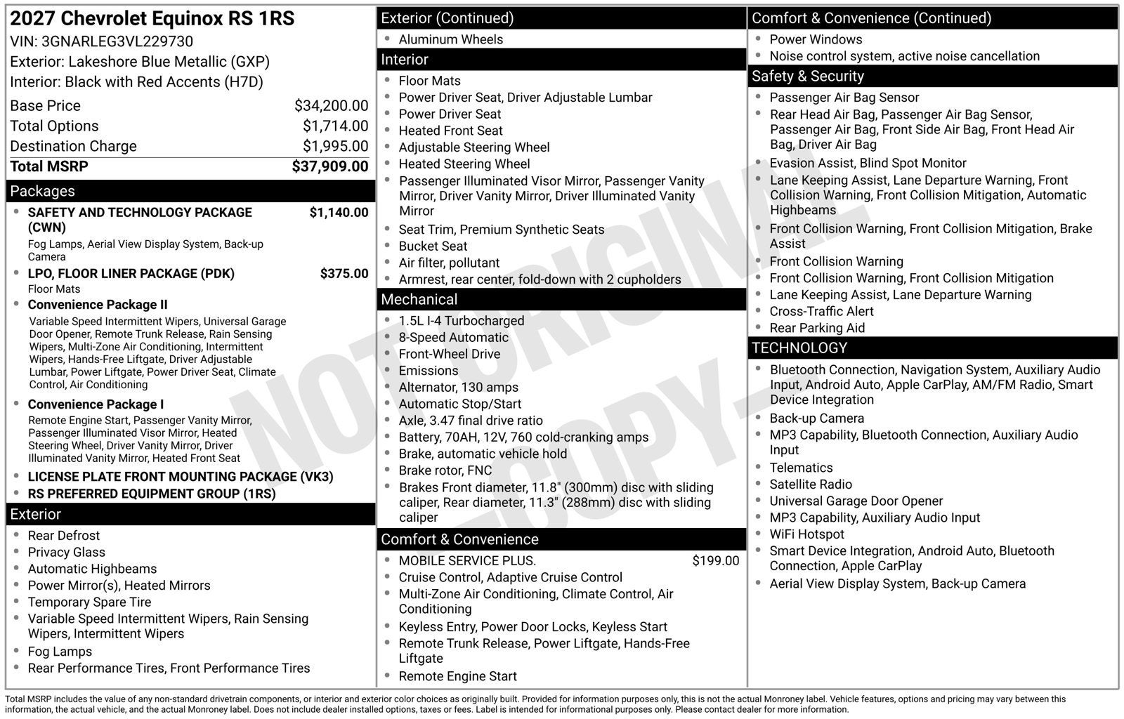 2027 Chevrolet Equinox RS