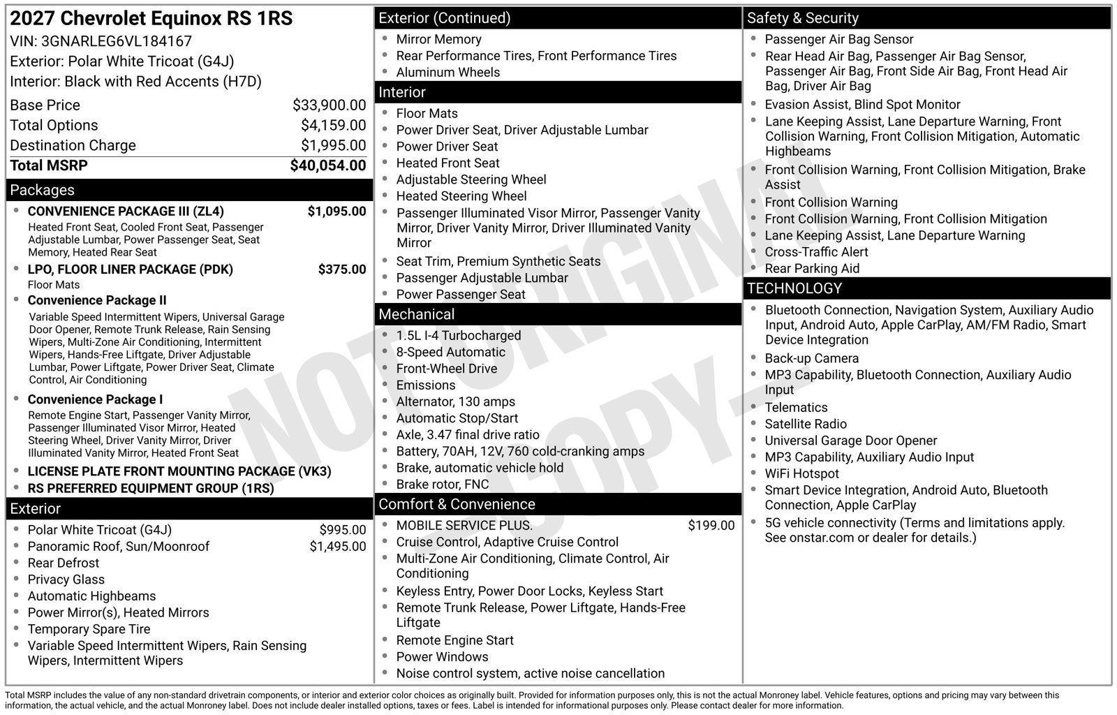 2027 Chevrolet Equinox RS