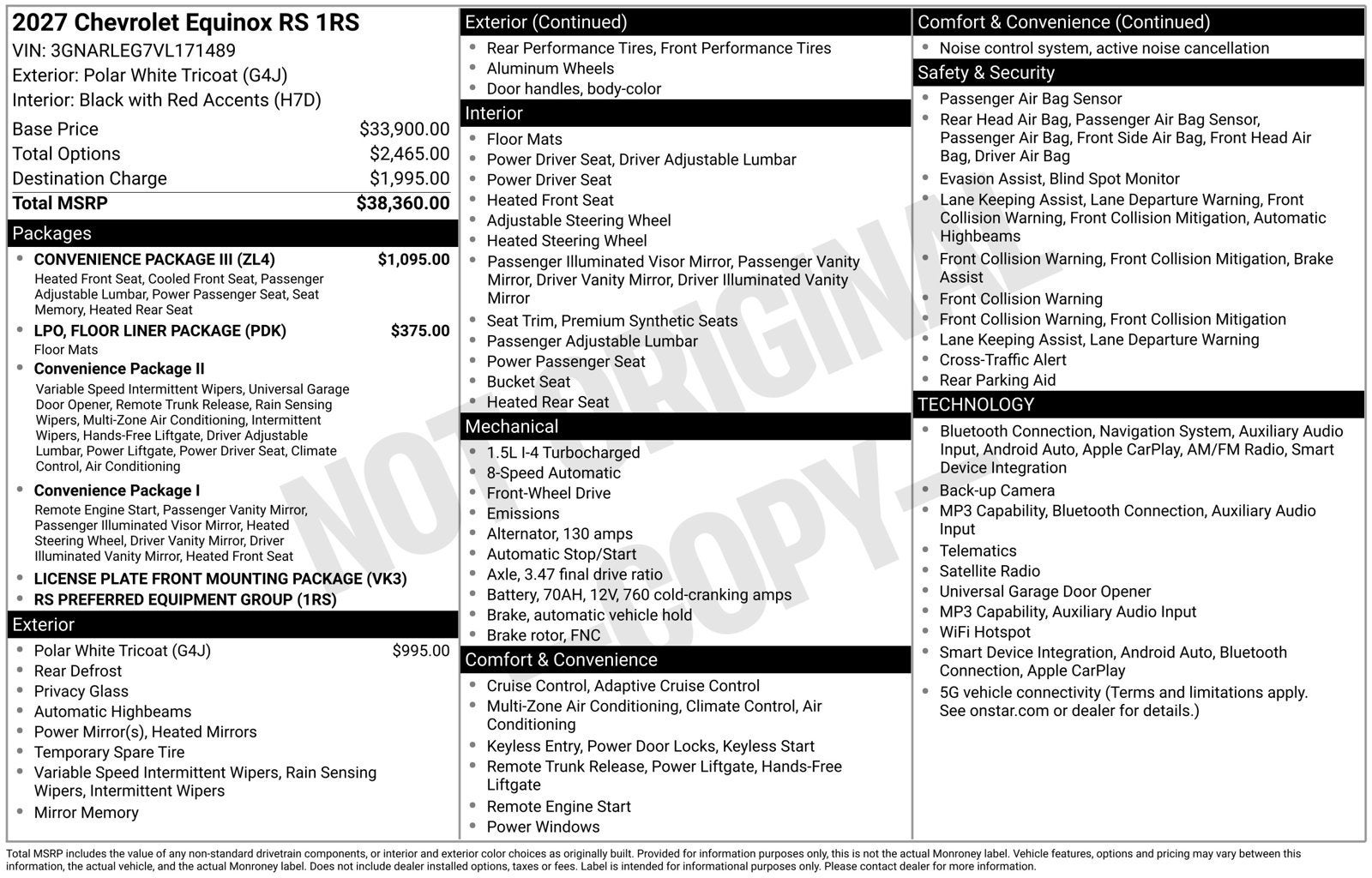 2027 Chevrolet Equinox RS