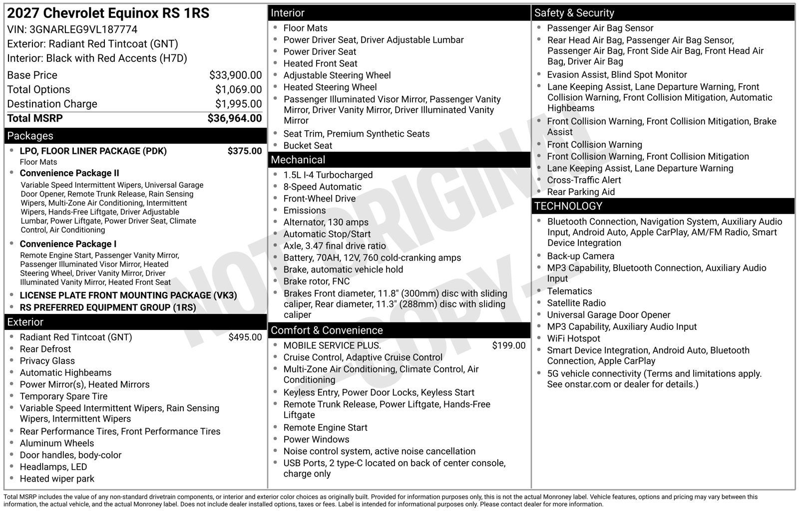 2027 Chevrolet Equinox RS