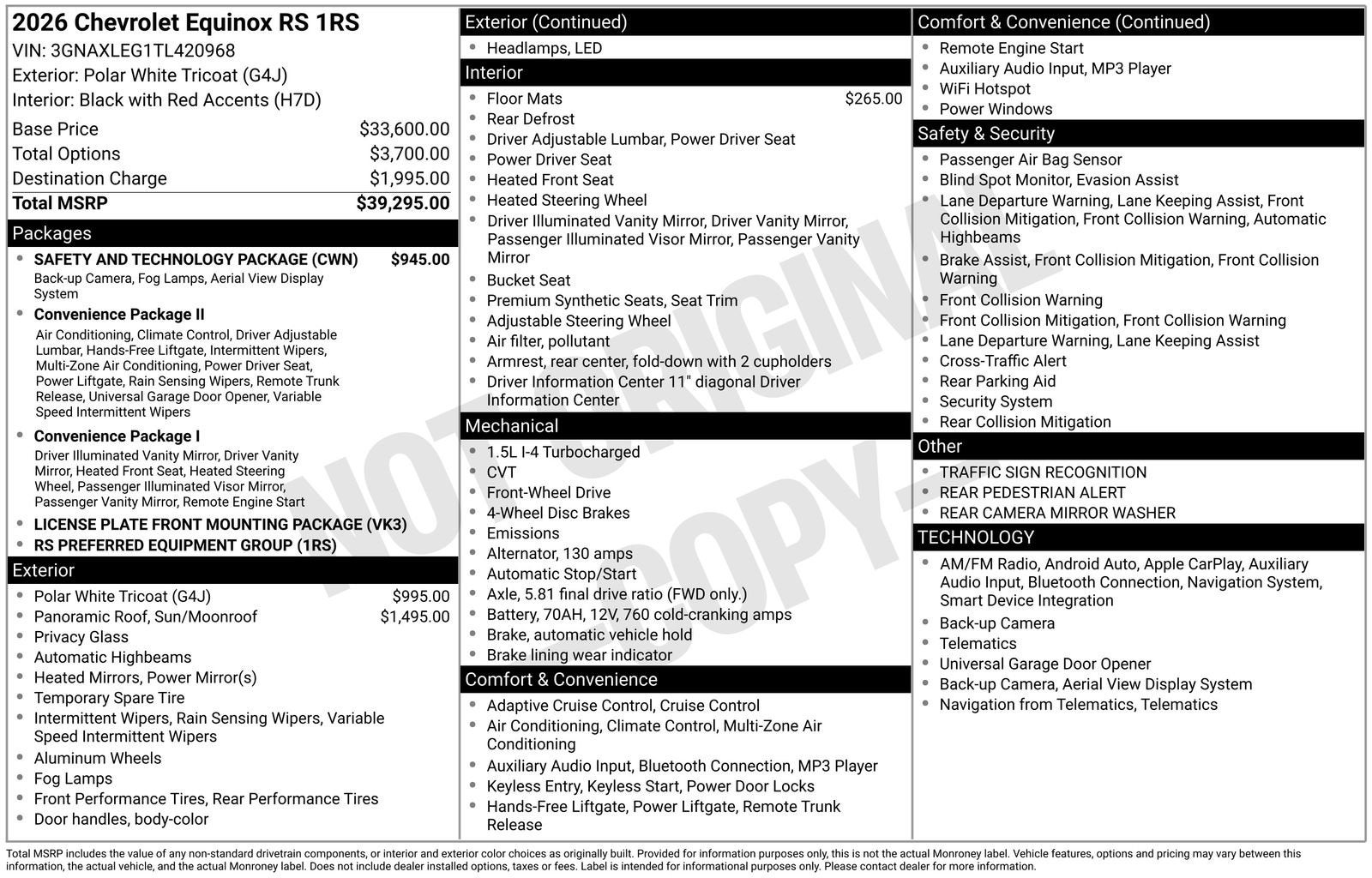 2026 Chevrolet Equinox RS