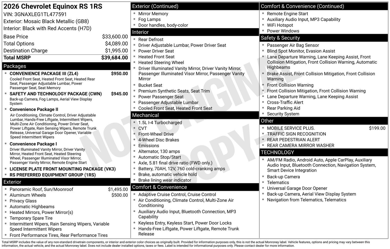 2026 Chevrolet Equinox RS