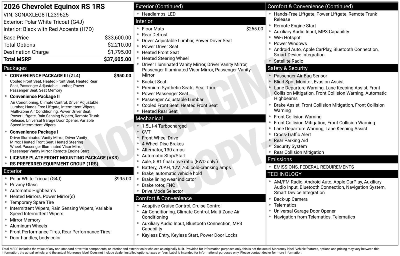 2026 Chevrolet Equinox RS