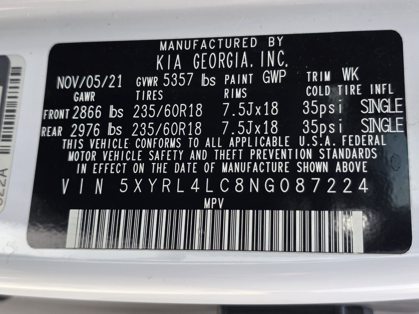 2022 Kia Sorento S