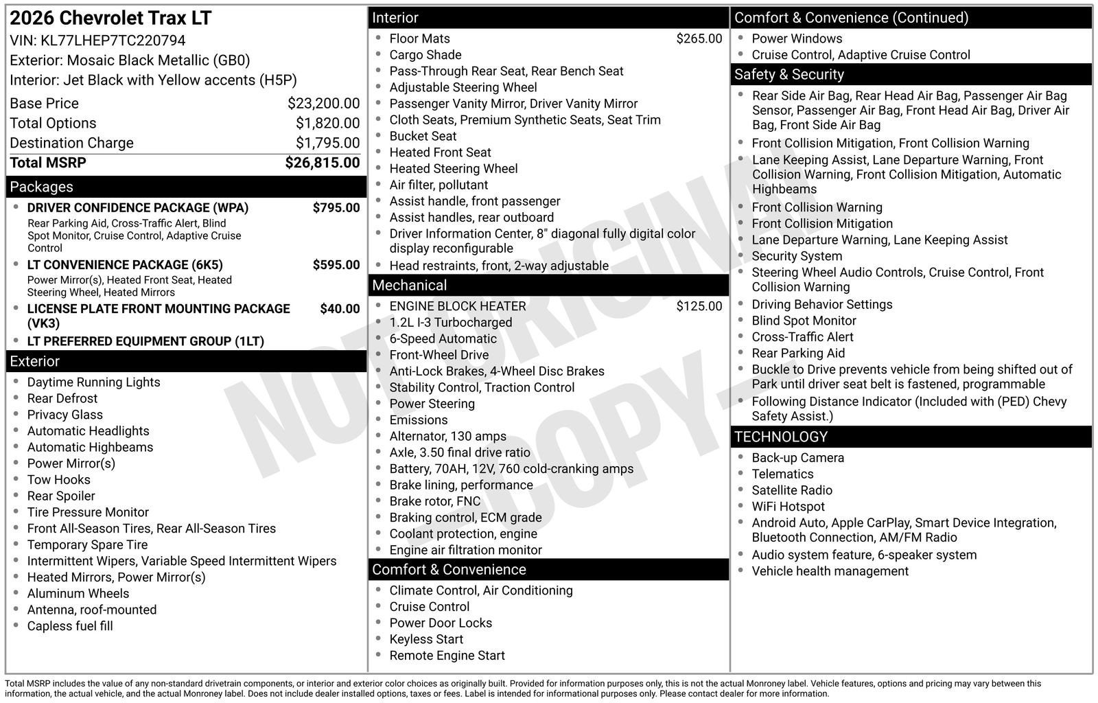 2026 Chevrolet Trax LT