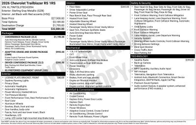 2026 Chevrolet Trailblazer RS