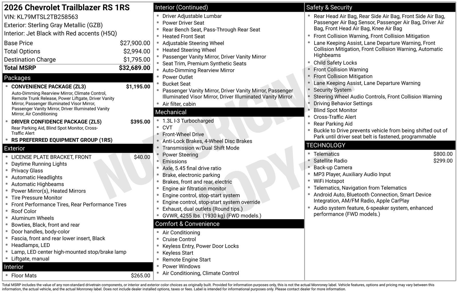 2026 Chevrolet Trailblazer RS