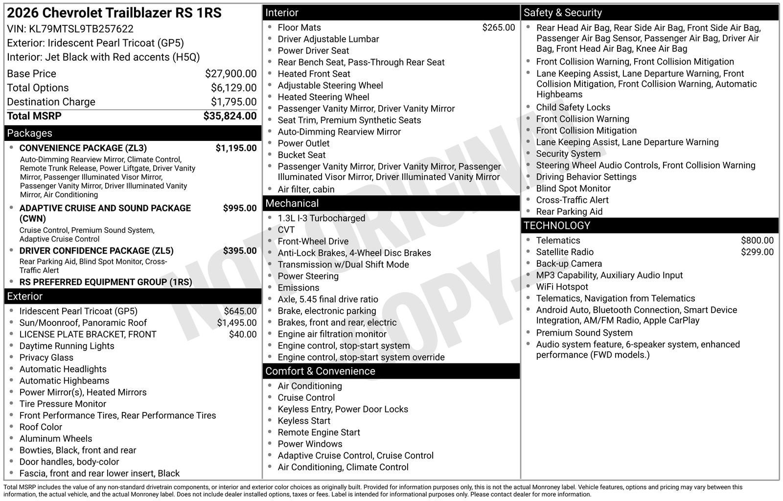 2026 Chevrolet Trailblazer RS
